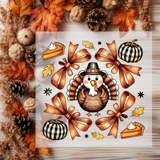 Cute Turkey Coquette DTF Transfer