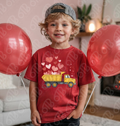 Valentine's Dump Truck DTF Transfer
