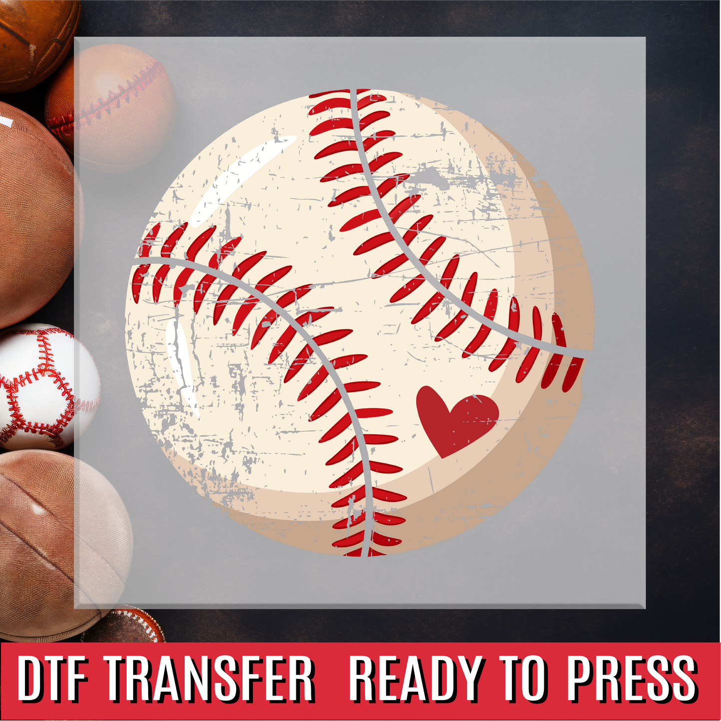 Vintage Baseball Love DTF Transfer