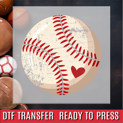 Vintage Baseball Love DTF Transfer