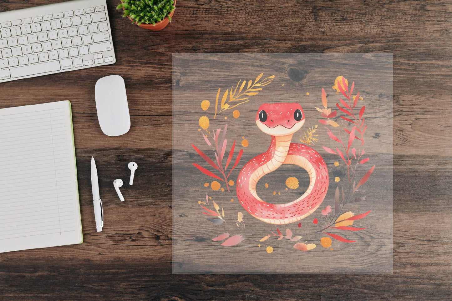 Snake watercolor Sublimation Transfer