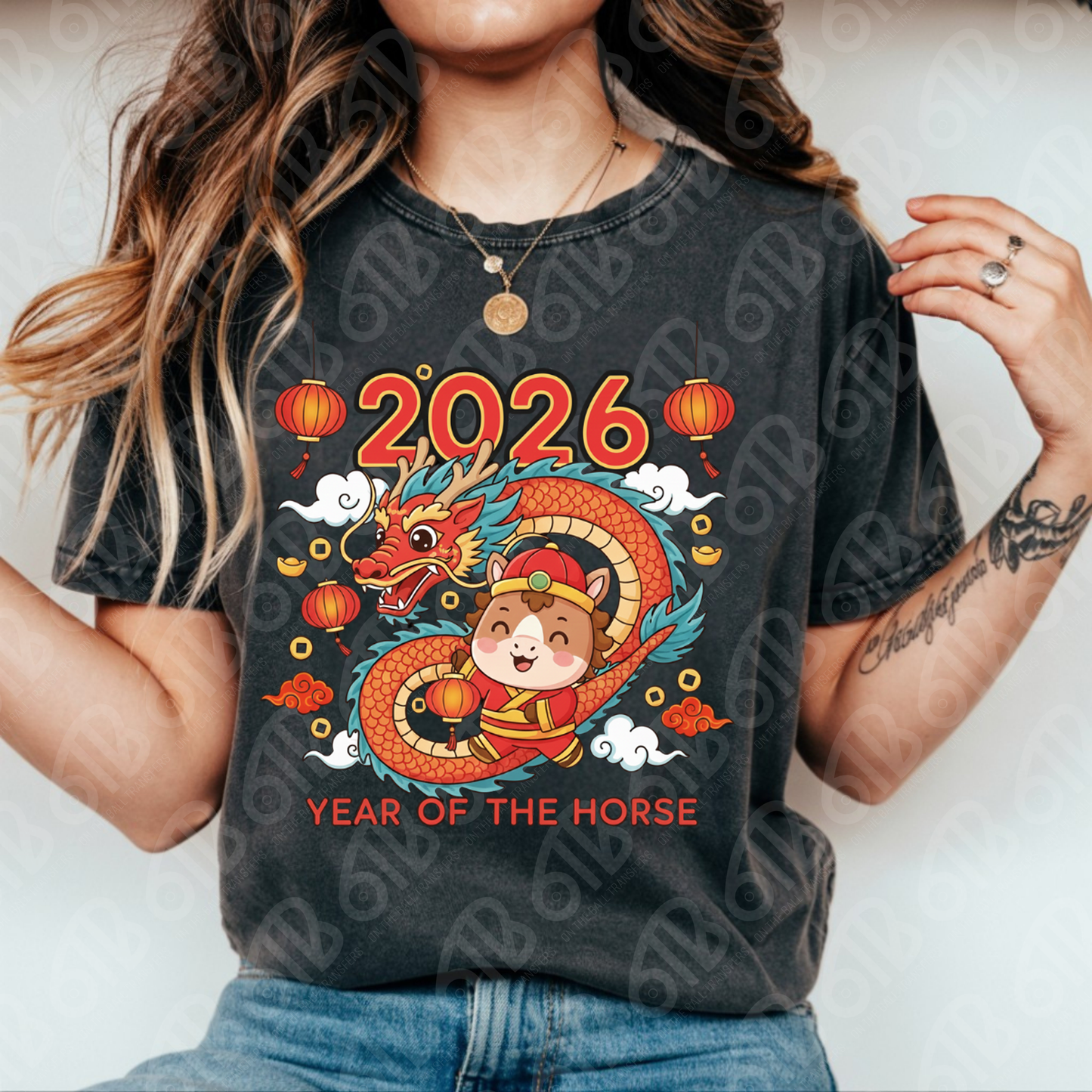 Lunar New Year Cartoon DTF Transfer