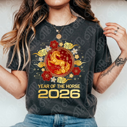 Lunar New Year Gold DTF Transfer