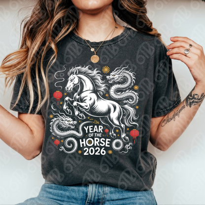 Lunar New Year White DTF Transfer